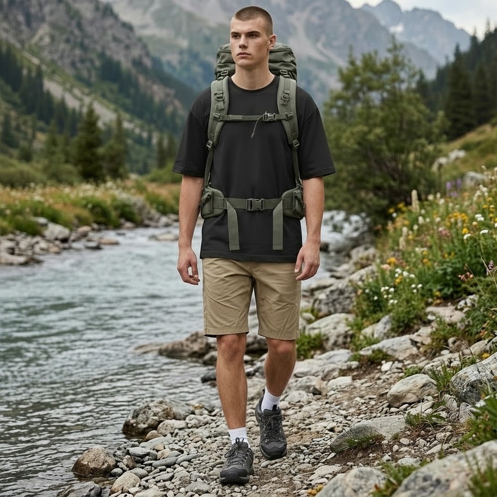 Kuhl Radikl Mens Hiking Shorts Khaki Tan 30 Utility Cargo Stretch 5068 10 Inseam